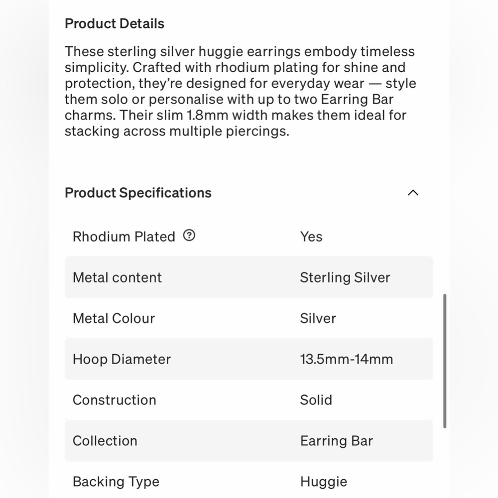 Michael Hill 13.5mm Large Polished Huggie Earrings with North Star charms - Picture 9 of 11